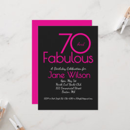 Moderne typografie Roze Zwart Fantastisch 70 Verja Kaart