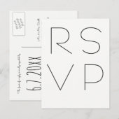 Moderne typografie rsvp briefkaarten (Voorkant / Achterkant)