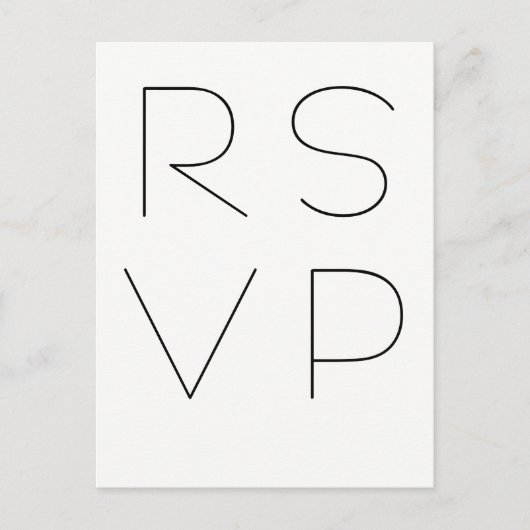 Moderne typografie rsvp briefkaarten (Voorkant)