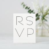 Moderne typografie rsvp briefkaarten (Staand voorkant)