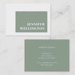 Moderne Typografie Sage Green Lijst Creative Visitekaartje