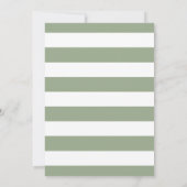 Moderne Typografie Sage Green Minimalistic Wedding Bedankkaart (Achterkant)