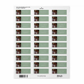 Moderne Typografie Sage Groene Foto Retouradres Etiket (Full Sheet)