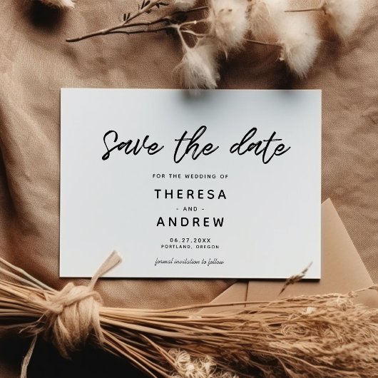 Moderne typografie save the date