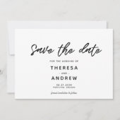 Moderne typografie save the date (Voorkant)