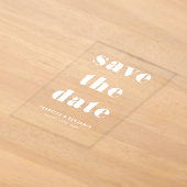 Moderne typografie Save The Date Acryl Uitnodigingen (Laagn)
