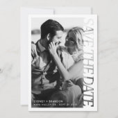 Moderne typografie Save the Date Foto Bruiloft (Voorkant)