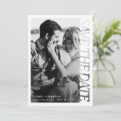 Moderne typografie Save the Date Foto Bruiloft (Staand voorkant)