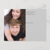 Moderne typografie Save the Date Wedding | Roze Aankondigingskaart (Achterkant)