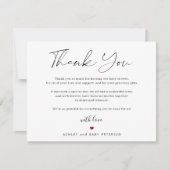 Moderne typografie script babyshower bedankt (Voorkant)