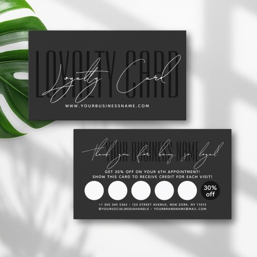 Moderne typografie script beloning klantenkaartje