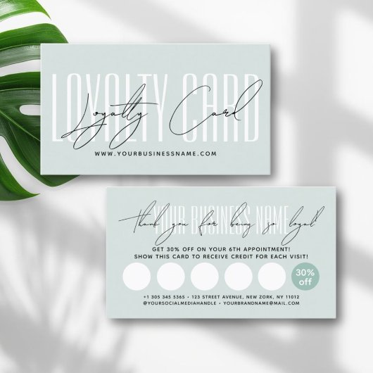 Moderne typografie script beloning klantenkaartje