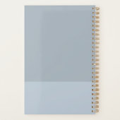 Moderne typografie script blauw wekelijks maandeli planner (Achterkant)