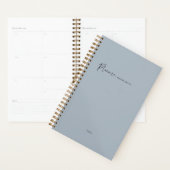 Moderne typografie script blauw wekelijks maandeli planner (Display)