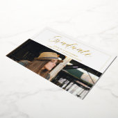Moderne typografie script foto afgestudeerde afstu folie uitnodiging (Gedraaid)