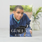 Moderne typografie script foto voor afstuderen kaart (Staand voorkant)