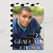 Moderne typografie script foto voor afstuderen kaart (Voorkant / Achterkant)