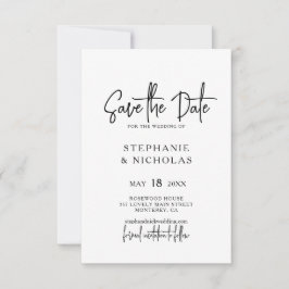 Moderne typografie script QR-code bruiloft Save The Date