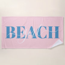 Moderne typografie script roze blauwe strand citaa