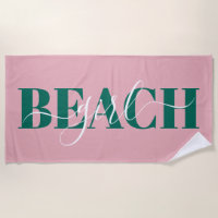 Moderne typografie script roze groene strand citaa