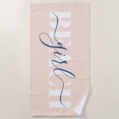 Moderne typografie scriptcitaat strandlaken (Voorkant)