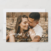 Moderne typografie Seizoensgroeten Foto Feestdagenkaart (Voorkant)