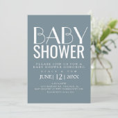 Moderne Typografie Simple Cotton Plant Baby shower Kaart (Staand voorkant)