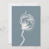 Moderne Typografie Simple Cotton Plant Baby shower Kaart (Achterkant)