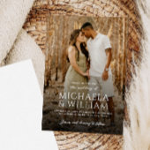Moderne typografie Single Photo Wedding Kaart