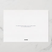 Moderne typografie Sla de datum Vierkant Foto Folie Uitnodiging (Achterkant)