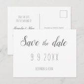 Moderne typografie slaat de datum briefkaarten op (Voorkant / Achterkant)