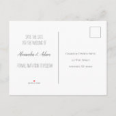 Moderne typografie slaat de datum briefkaarten op (Achterkant)