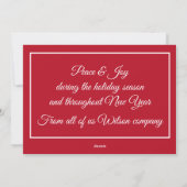 Moderne typografie Sledge Christmas logo Feestdagenkaart (Achterkant)