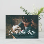 Moderne typografie Sparen de kaart van de datumfot (Staand voorkant)