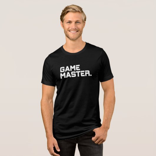 Moderne Typografie Spel Master Mannen Matching Tri-Blend Shirt (Voorkant volledig)