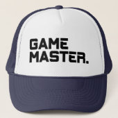 Moderne Typografie Spel Master Vrouwen Trucker Pet (Voorkant)