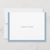 Moderne Typografie Stoffig Blauw Rand Stationery Notitiekaartje (Voorkant)