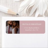 Moderne Typografie Stoffig Roos Foto Retouradres Etiket (Insitu)