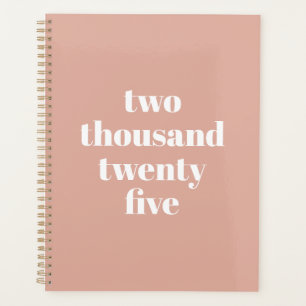 Moderne typografie stoffige roze aangepaste jaar t planner