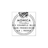 Moderne typografie | Succulent retouradres Rubberstempel (Afrduk)