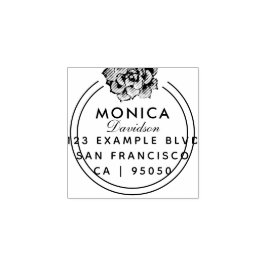 Moderne typografie | Succulent retouradres Rubberstempel