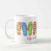 Moderne Typografie Summer Beach Teenslippers Koffiemok (Links)