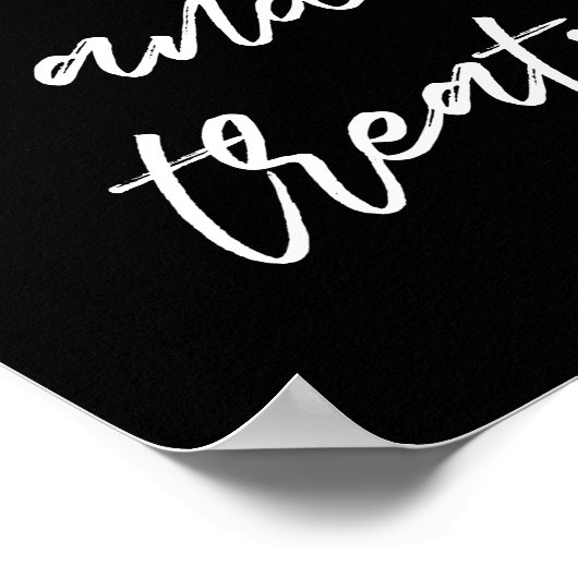 Moderne typografie Sweet en behandelt trouwbord Poster (Hoek)