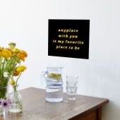 Moderne Typografie Sweet Romantic Black + Gold Folie Afdrukken (Laag (Keuken))