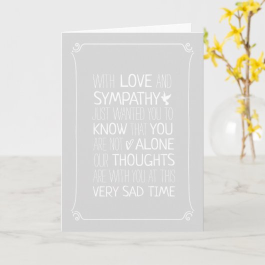 Moderne Typografie Sympathie Kaart (Gele Bloem)