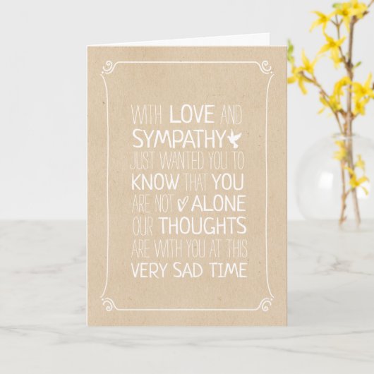 Moderne Typografie Sympathie Kaart (Gele Bloem)