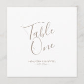 Moderne typografie tafelnummer bruiloft (Voorkant)