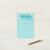 Moderne typografie Teal Takenlijst Post-it® Notes (Op bureau)