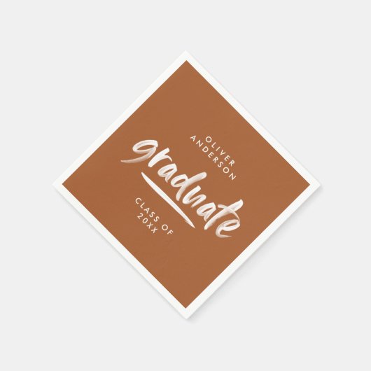 Moderne typografie terracotta afstuderen parry chi servet (Hoek)