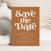 Moderne Typografie Terracotta Save The Date